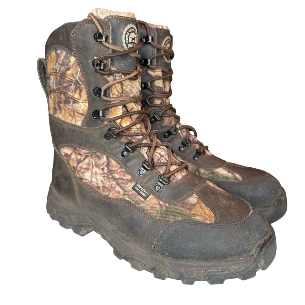 Red Wing Irish‎ Setter Boots 13 ScentBan Leather Waterproof Thinsulate Camo
